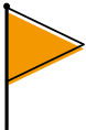 三角フラッグオレンジ