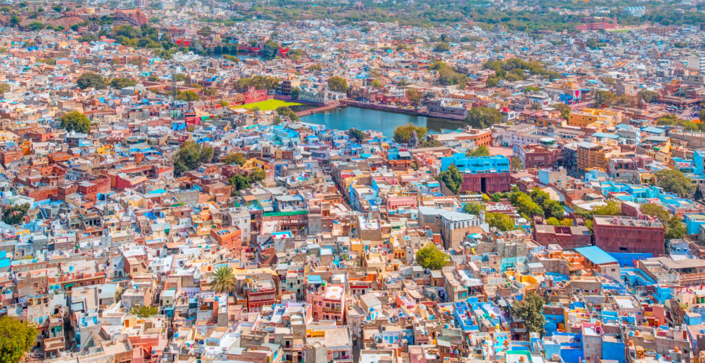 ジョードプルの美しい街のブルーハウス - ラジャスタン州、インド